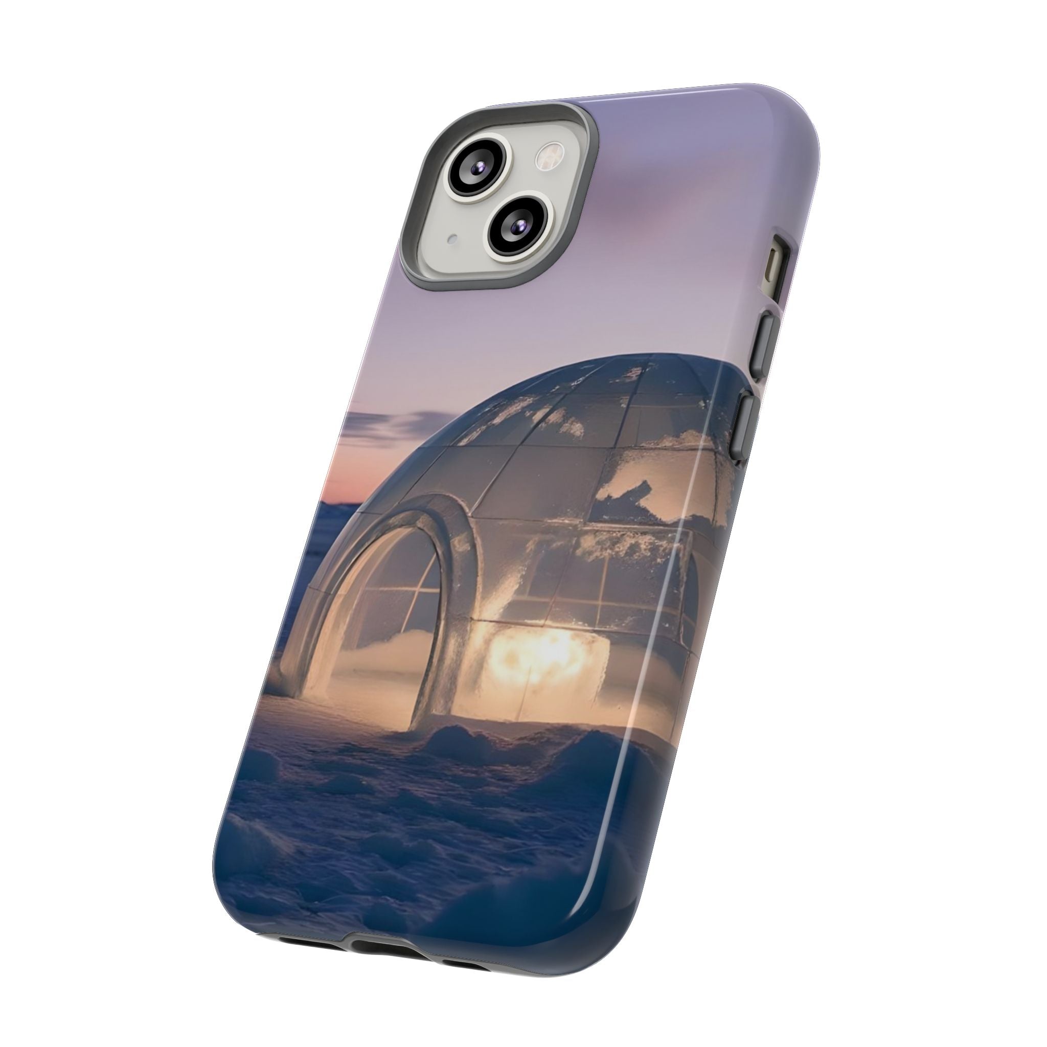Arctic Igloo Twilight Snow Landscape, Phone Case