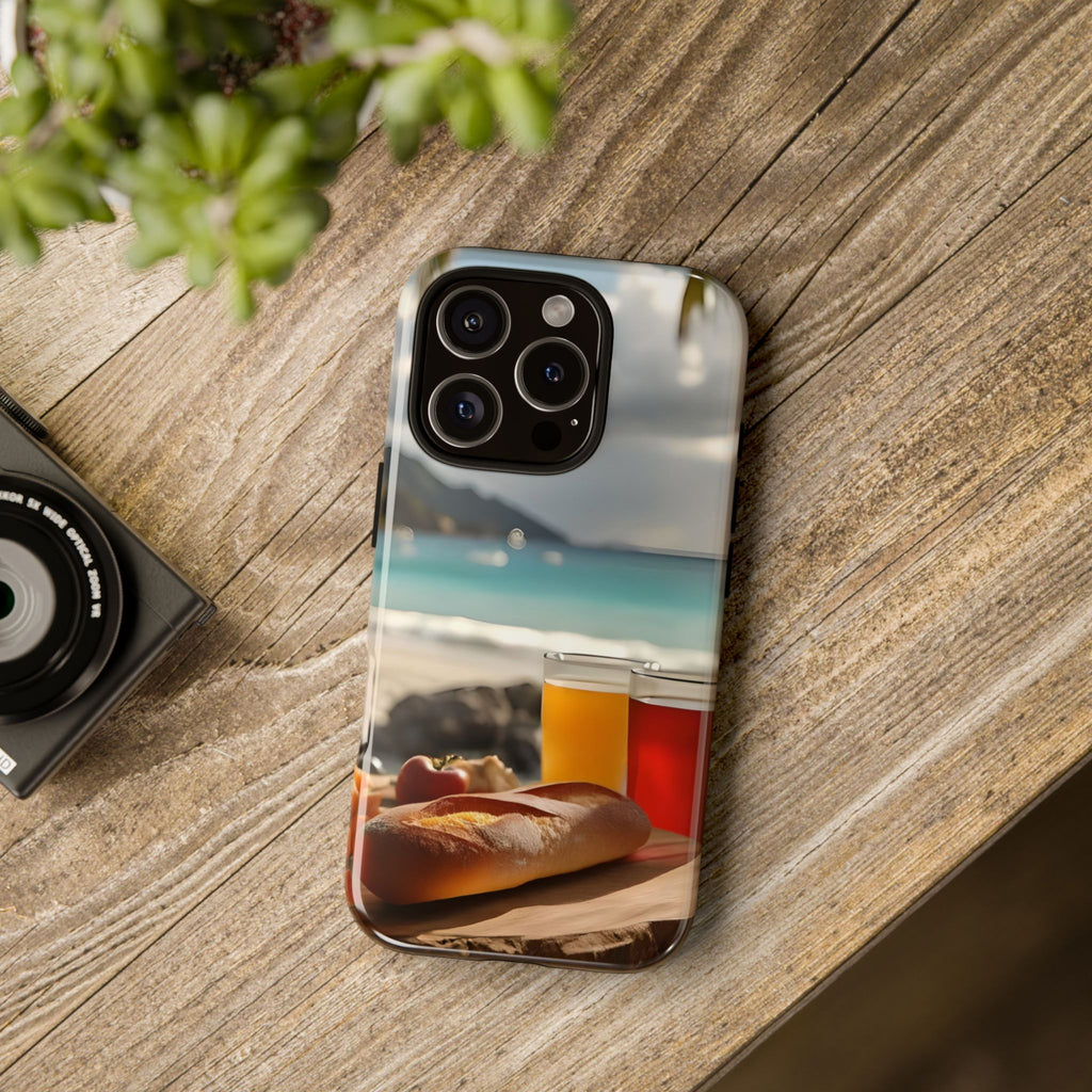 Tropical Beach Picnic View, Phone Case