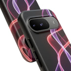 Neon Light Wave Abstract Glow, Phone Case