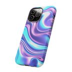 Coque de téléphone colorée, résistante, motif tourbillonnant, accessoire de téléphone dynamique, cadeau pour elle, protection mobile tendance