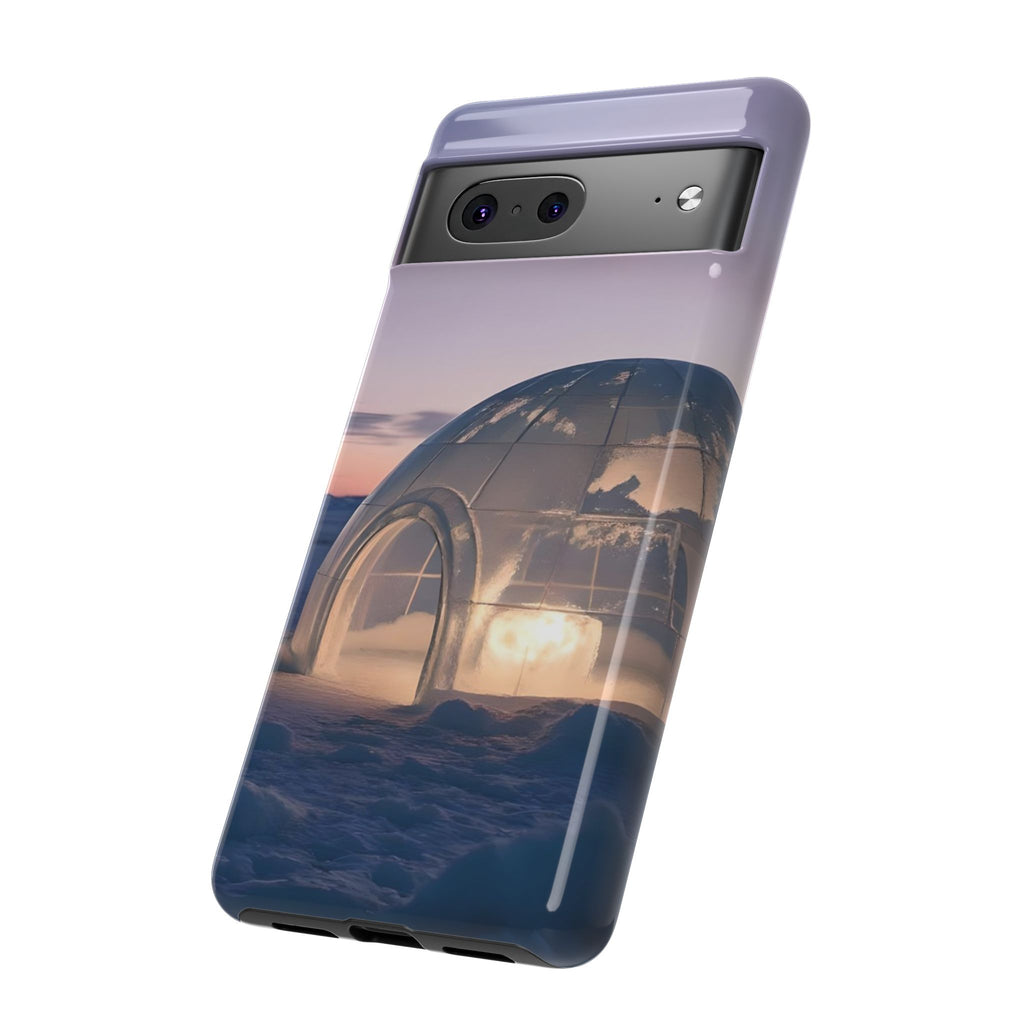 Arctic Igloo Twilight Snow Landscape, Phone Case