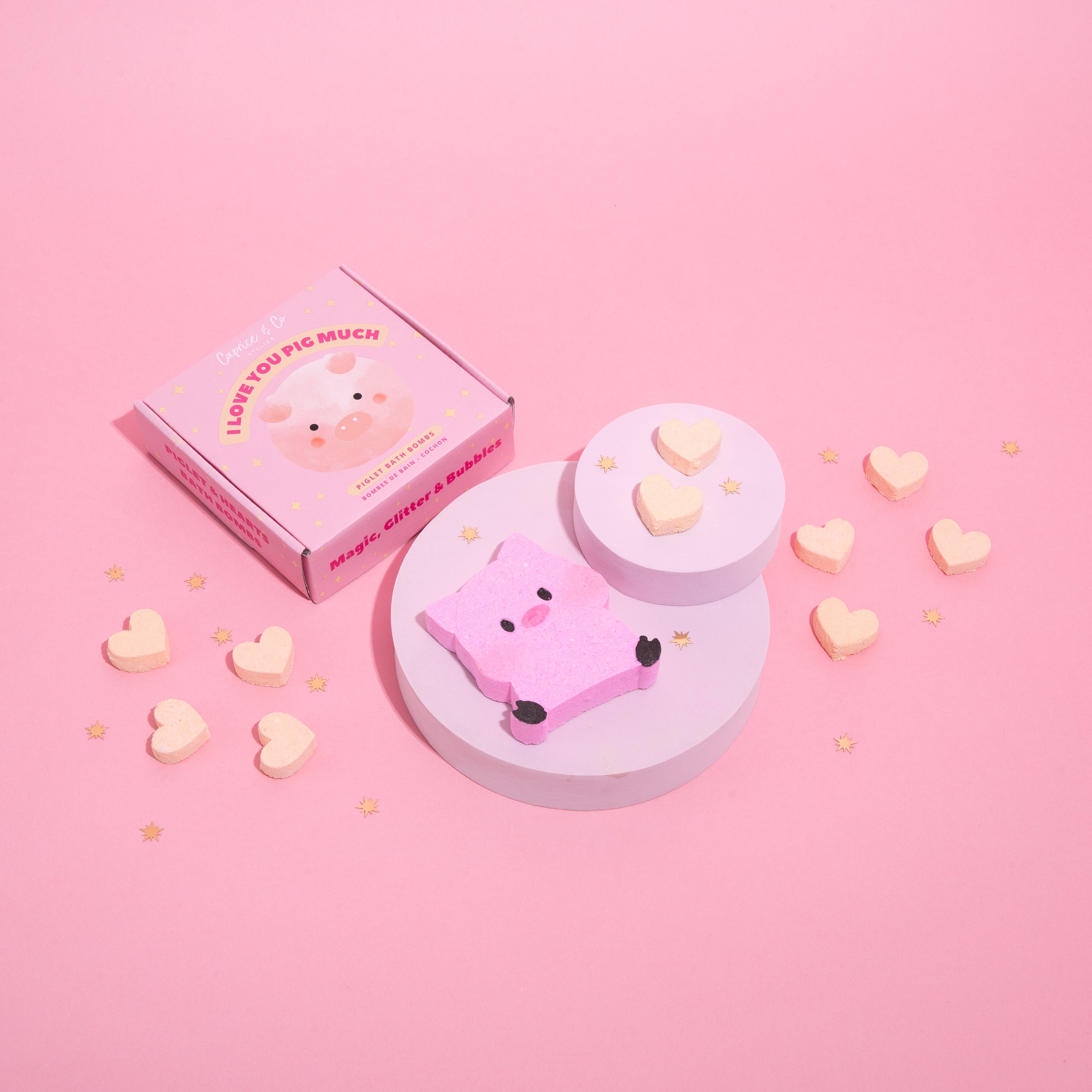 I love you PIG much - Mega + Minis bath bomb set