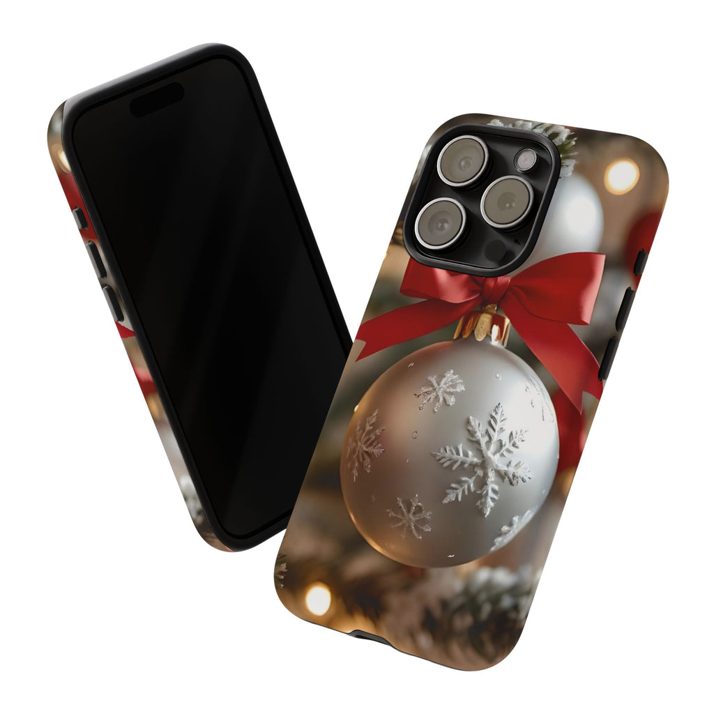 Christmas Phone Case with Seasonal Ornament Design
