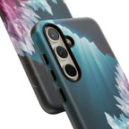 Faisceau lumineux coloré de la grotte de cristal, étui de téléphone