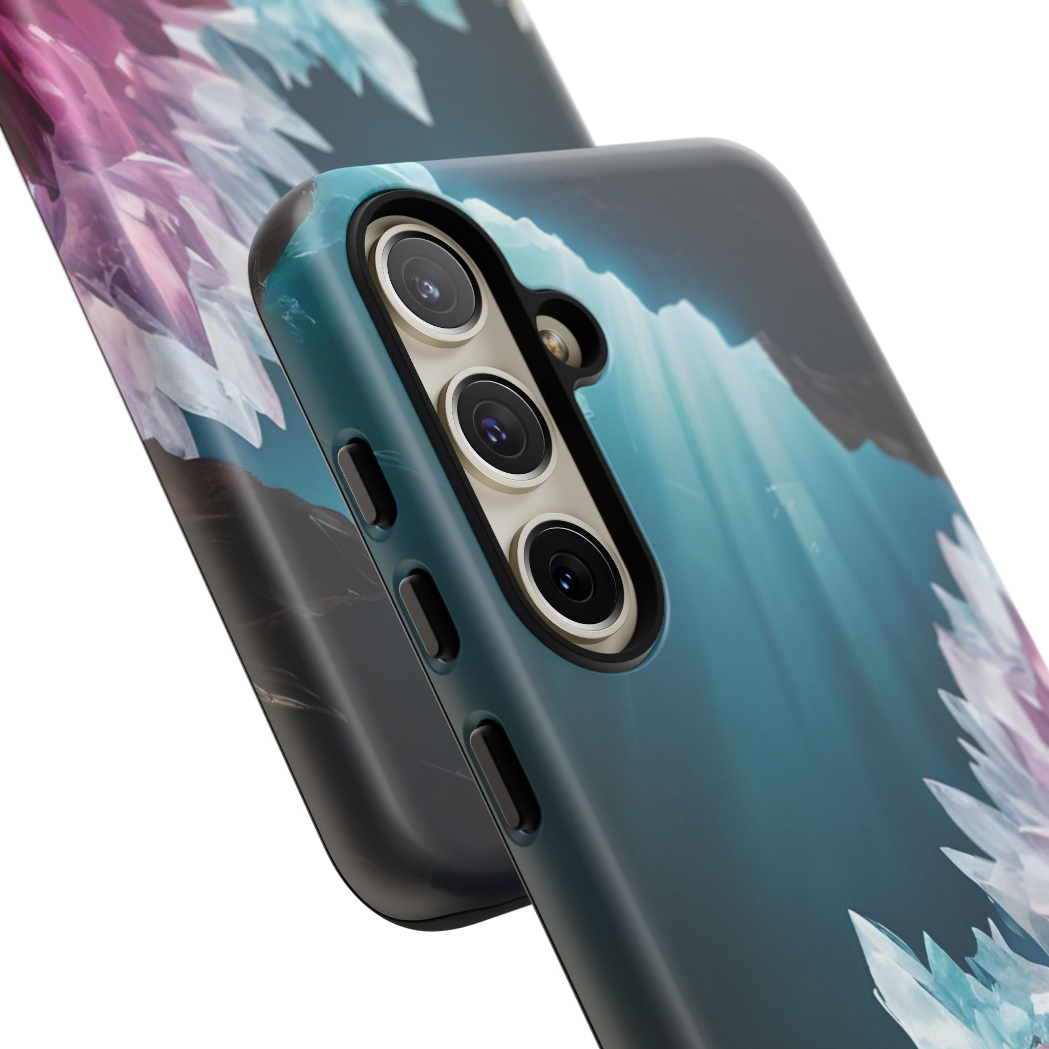 Colorful Crystal Cave Light Beam, Phone Case