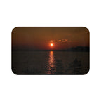 Serene Sunset Over Lake, Bathroom Mat