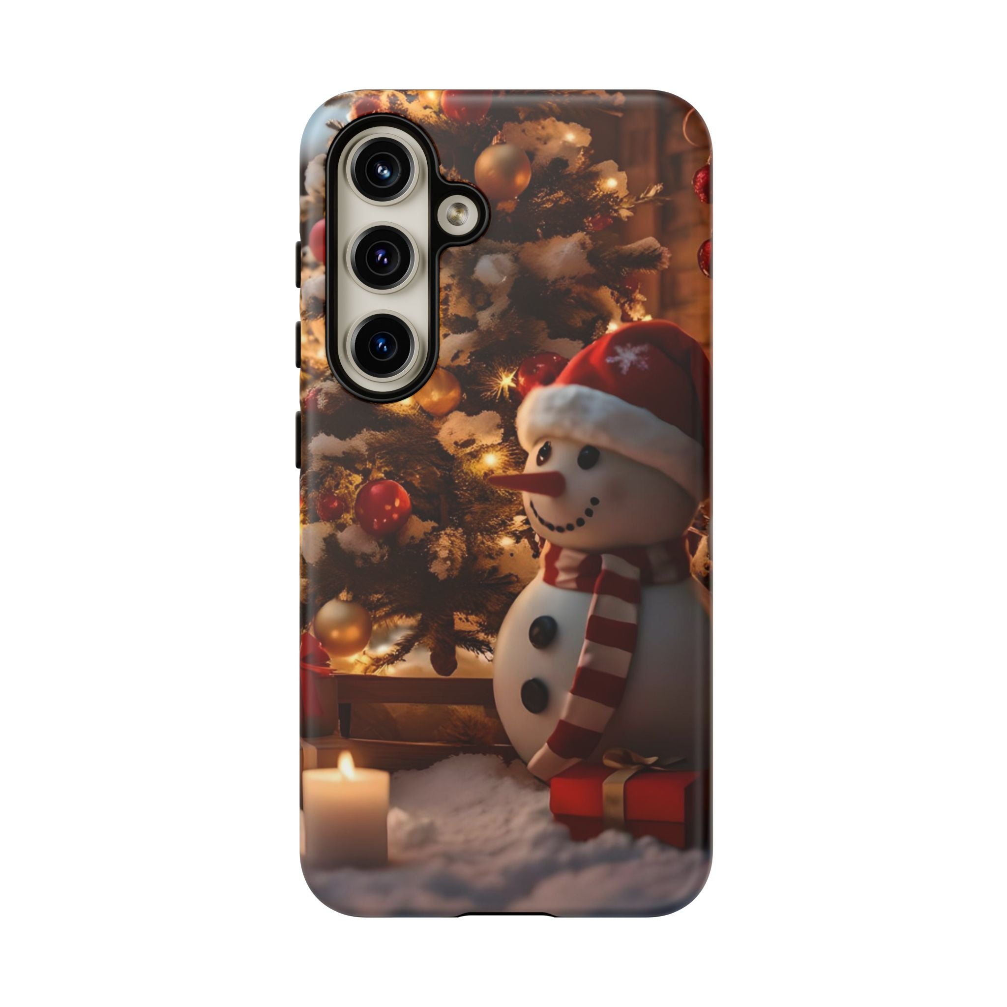 Christmas Snowman Phone Case, Tough Cases Cute Holiday Gift, Winter Aesthetic Phone Cover, Snowman Decor, Christmas Phone Accessories