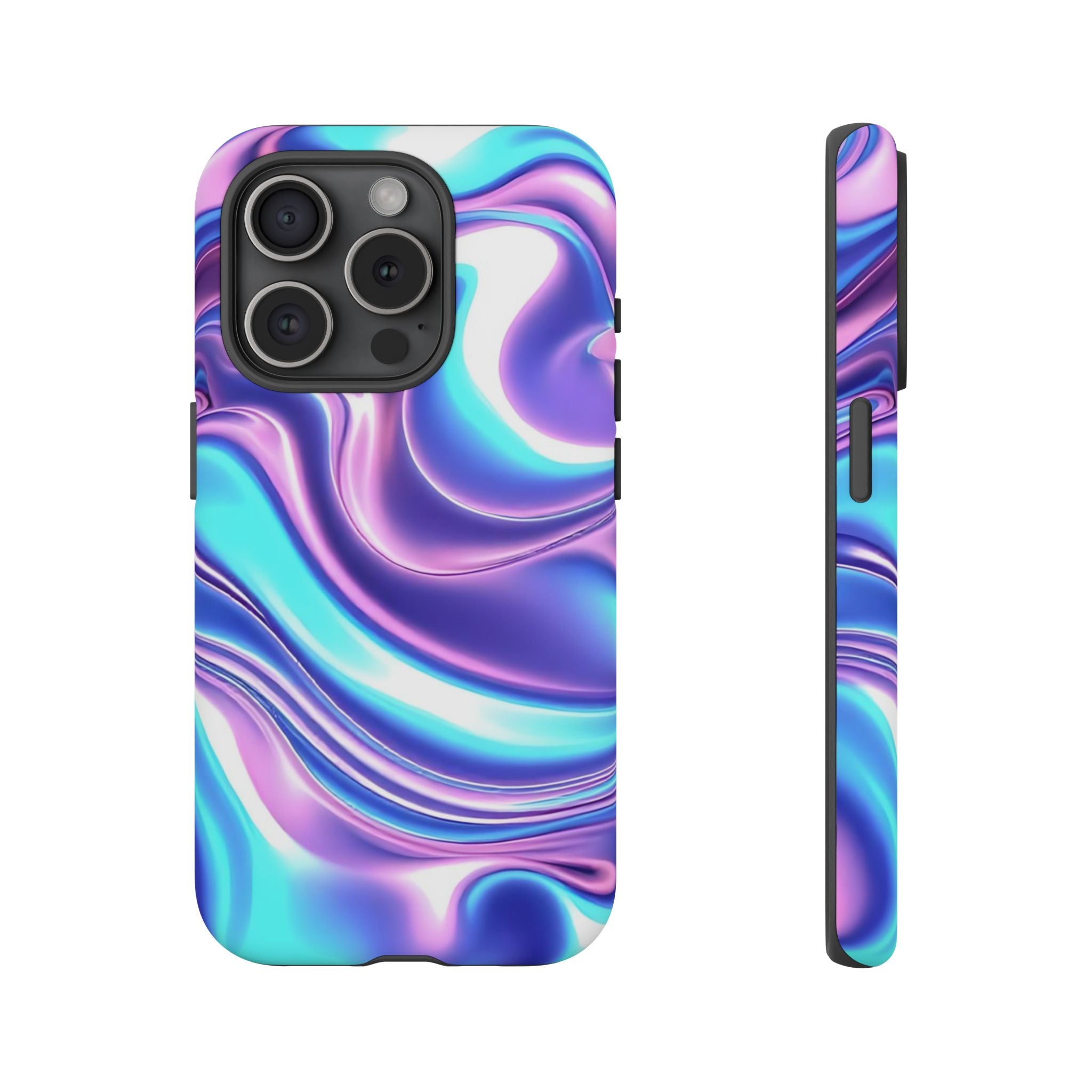 Colorful Phone Case, Tough Case, Swirl Design Phone Cover, Vibrant Phone Accessory, Gift for Her, Trendy Mobile Protection