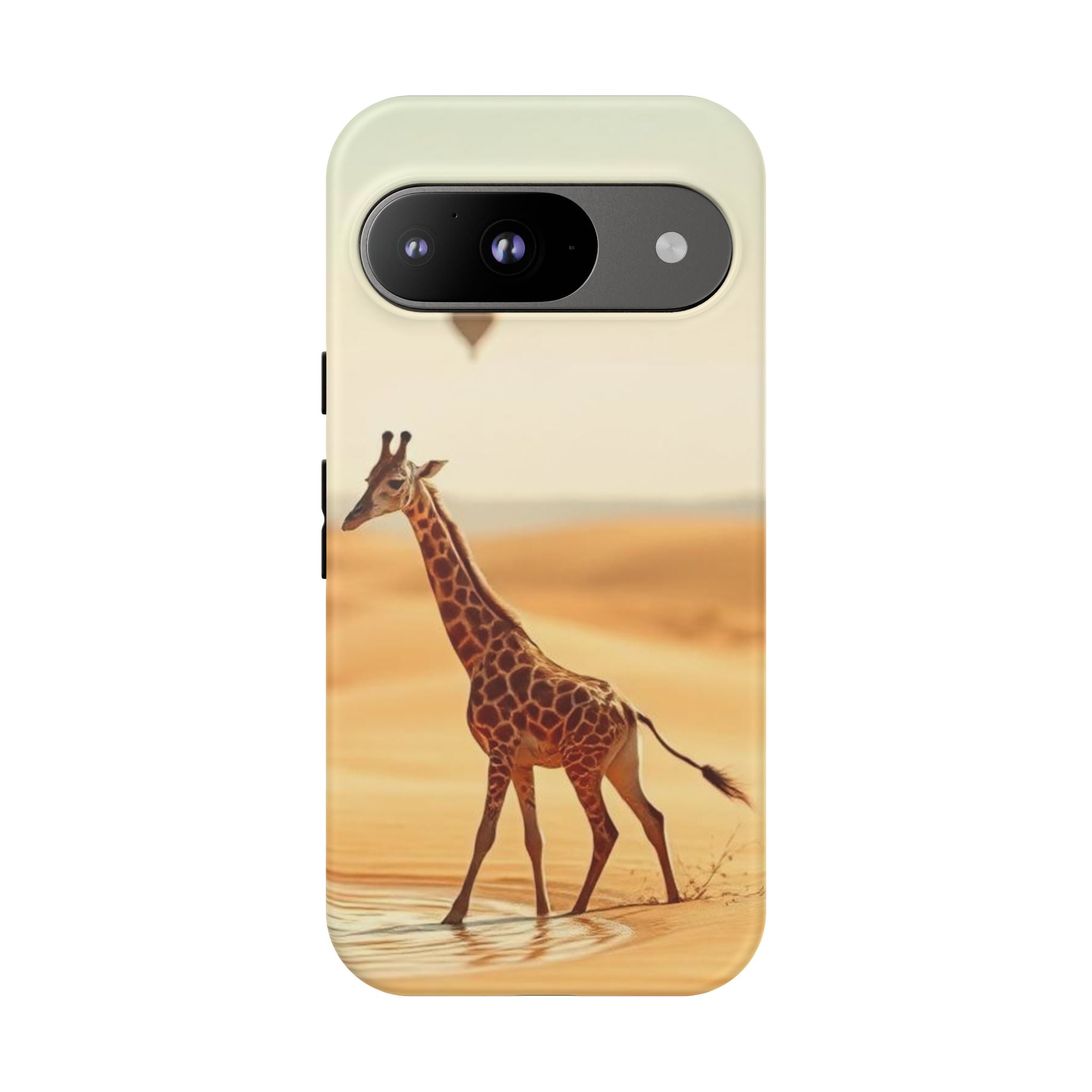 Giraffe Desert Scene, Phone Case