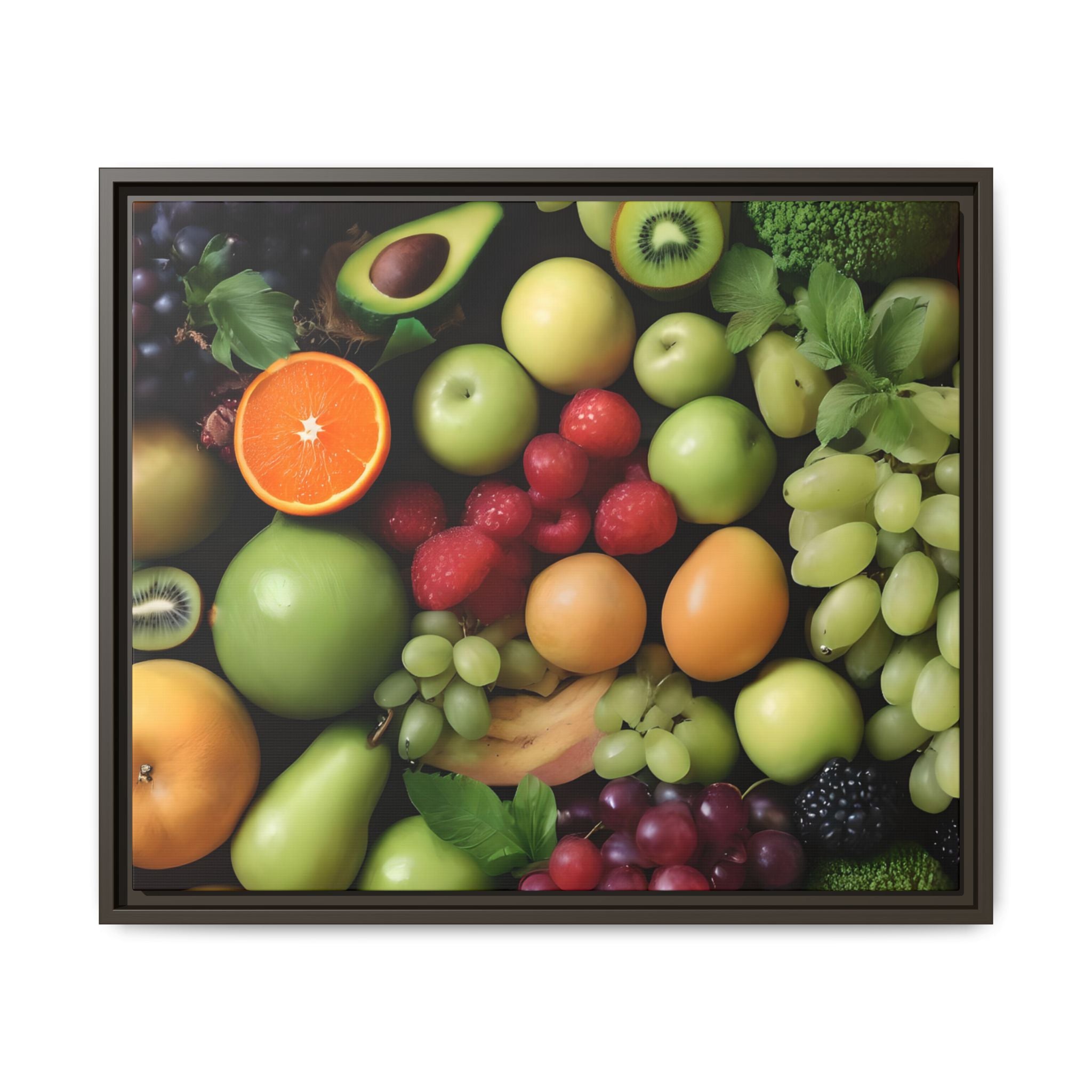 Fresh Fruit Mix Print, Framed Canvas
