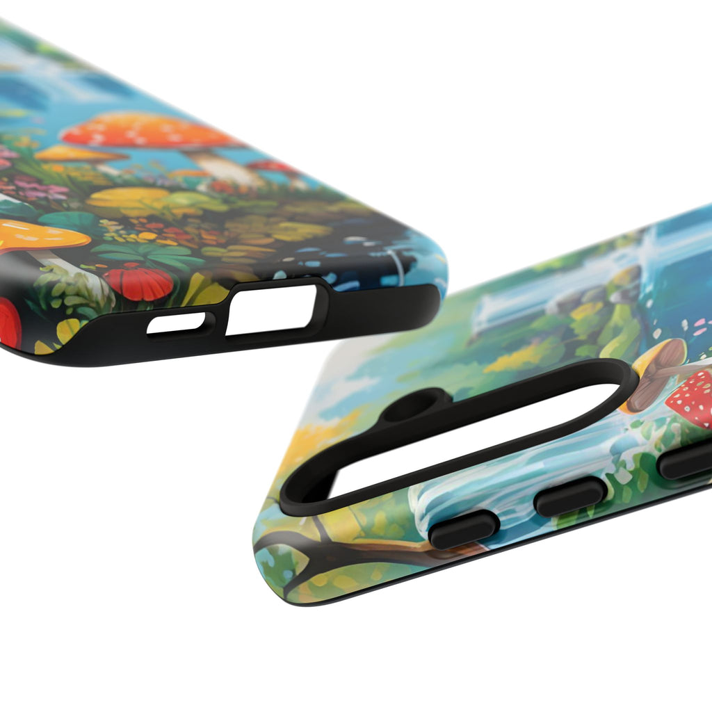 Mushroom Phone Case with Vibrant Nature Scene