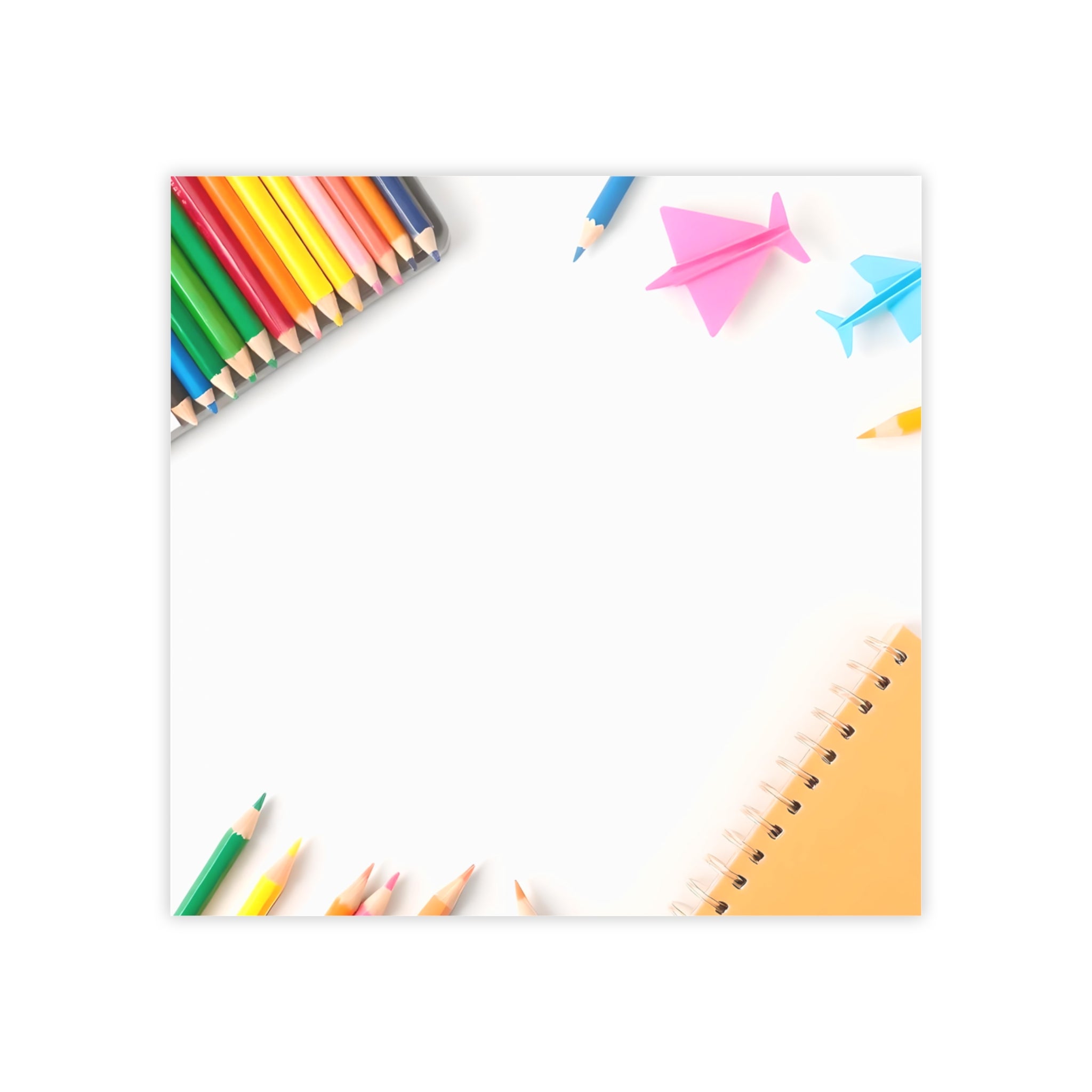Colorful Pencil and Paper Design, Sticky Notes Pad