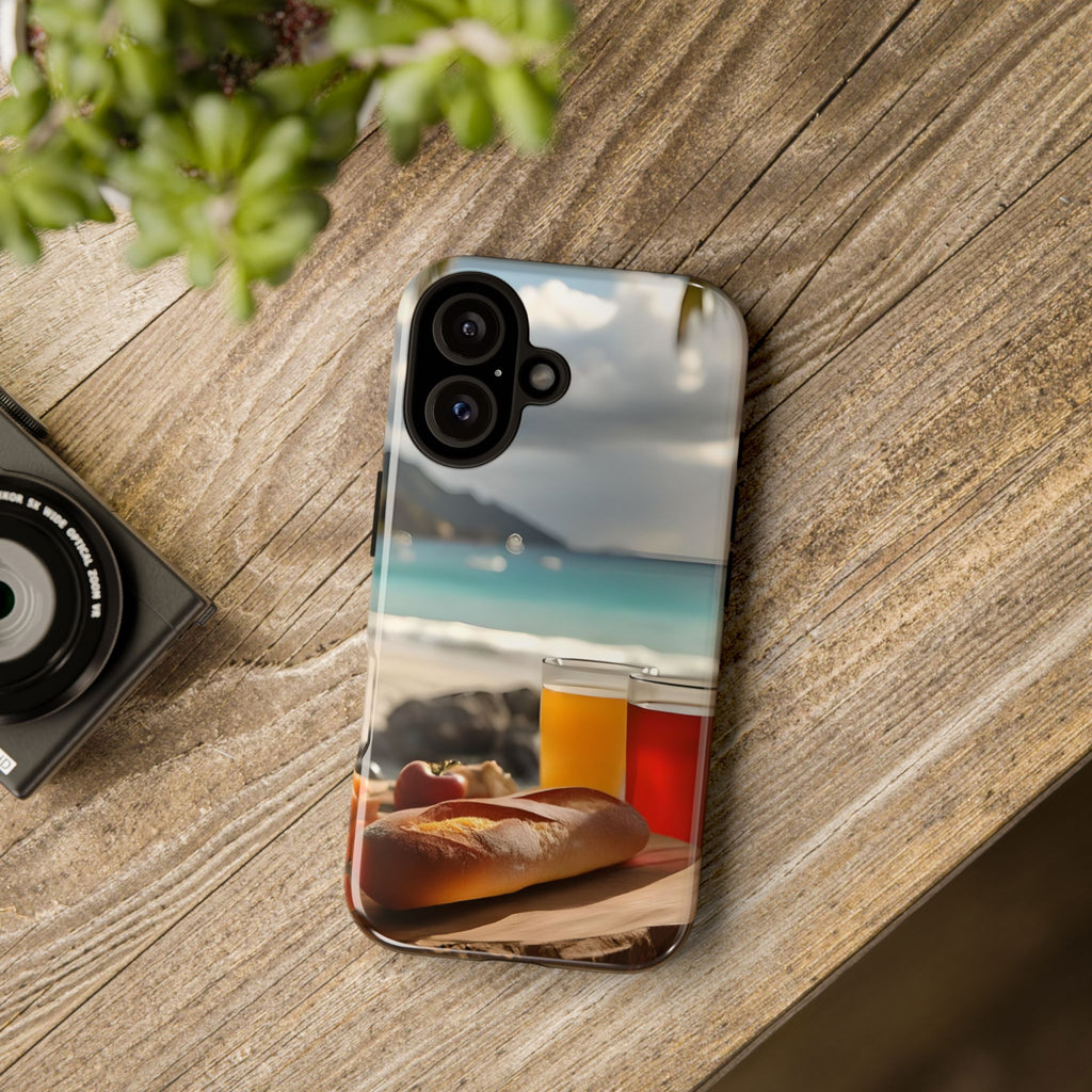 Tropical Beach Picnic View, Phone Case