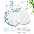 10 Reusable Organic Bamboo Cotton Facial Pads - Zero Waste Plastic