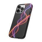 Coque de téléphone vibrante avec motif lumineux abstrait, coque artistique, accessoire technologique moderne, cadeau pour les passionnés de technologie, coque de téléphone personnalisée
