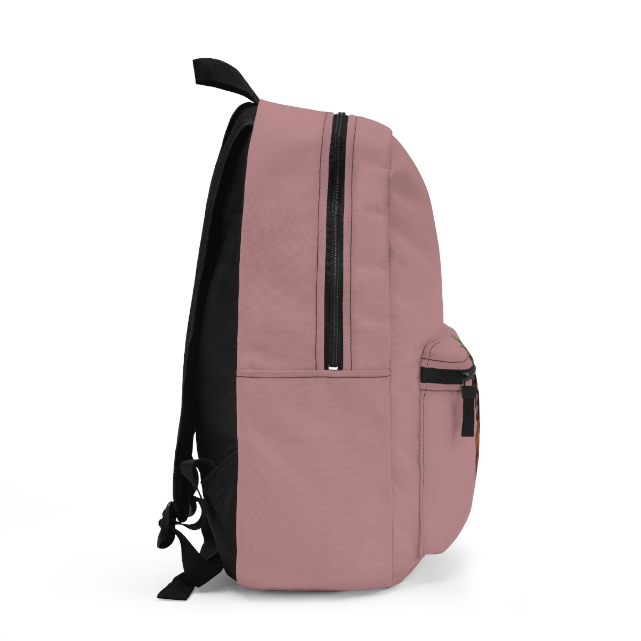 Cool Pineapple Character Streetwear Design, Pink Backpack