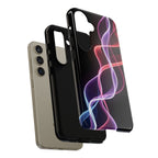 Neon Light Wave Abstract Glow, Phone Case