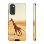 Giraffe Desert Scene, Phone Case
