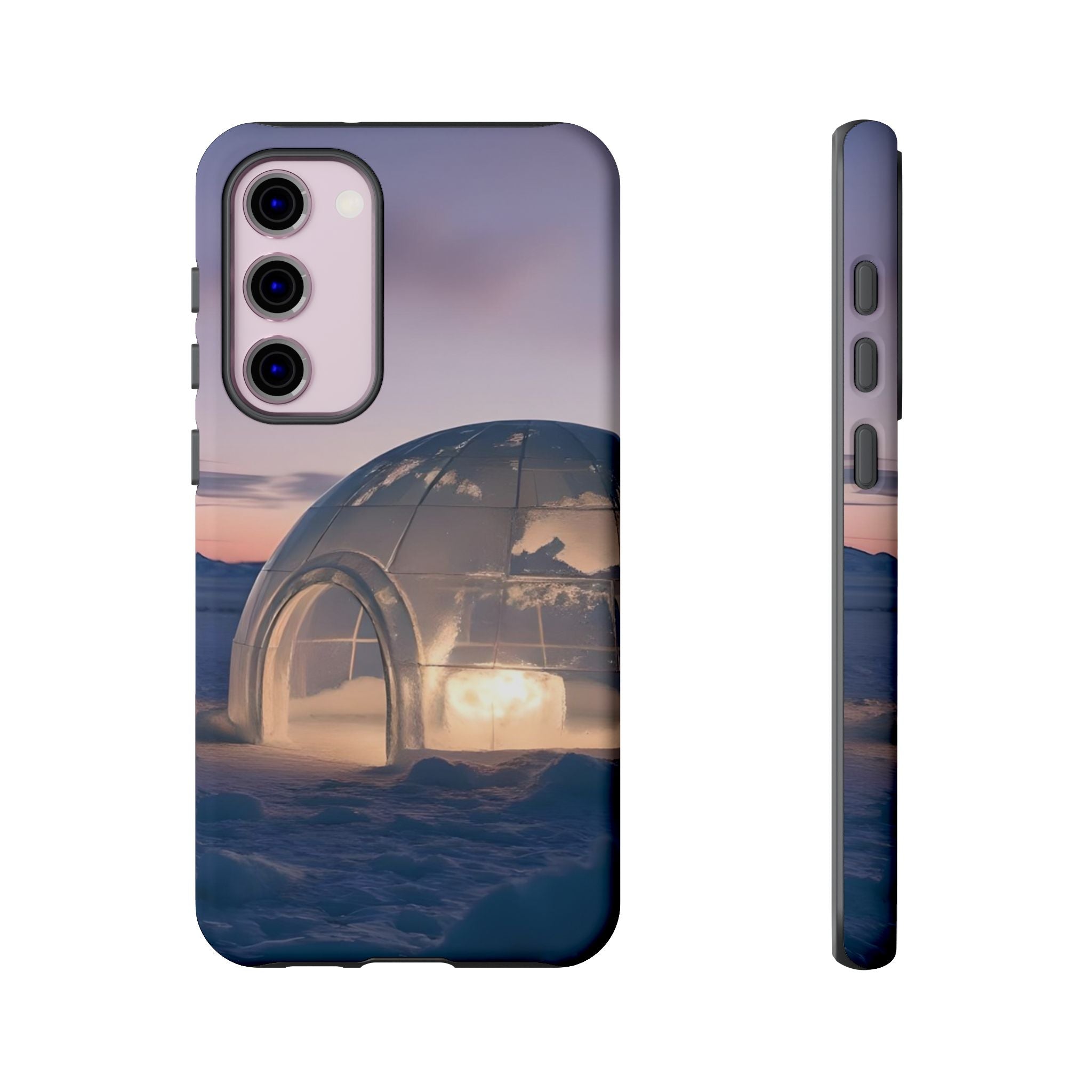 Stylish Phone Case with Igloo Design, Tough Cases for Outdoor Lovers, Unique Gift for Adventurers, Phone Cover for Winter, Protective Cases