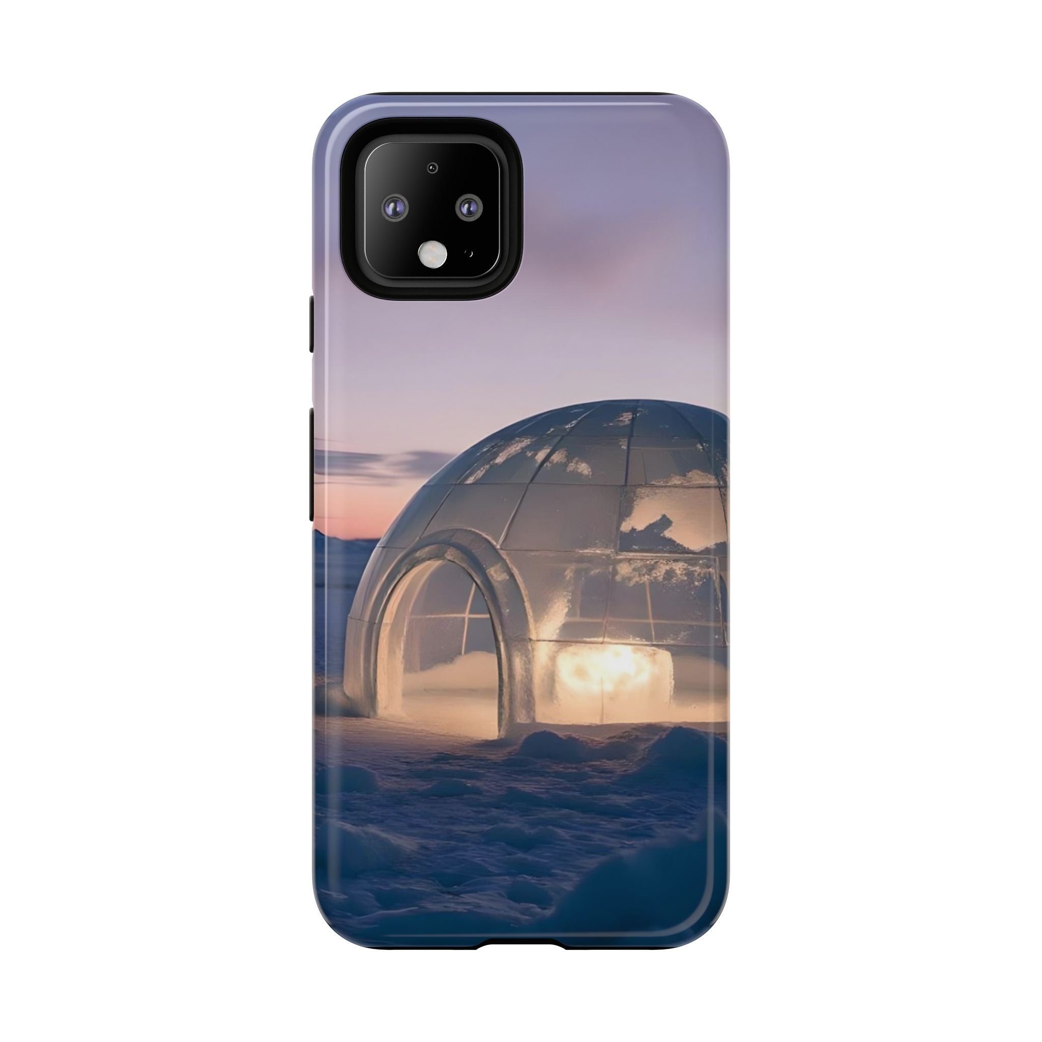 Stylish Phone Case with Igloo Design, Tough Cases for Outdoor Lovers, Unique Gift for Adventurers, Phone Cover for Winter, Protective Cases