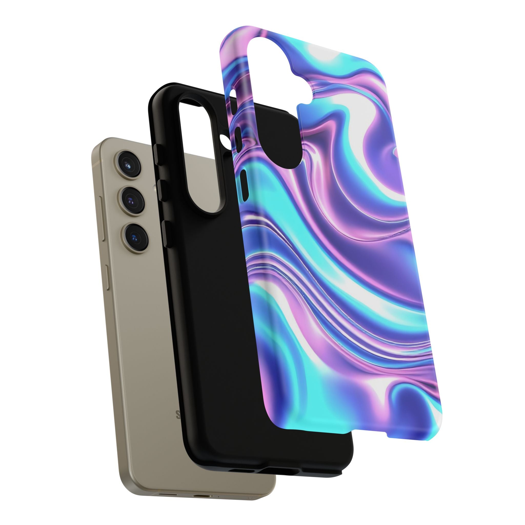 Colorful Phone Case, Tough Case, Swirl Design Phone Cover, Vibrant Phone Accessory, Gift for Her, Trendy Mobile Protection