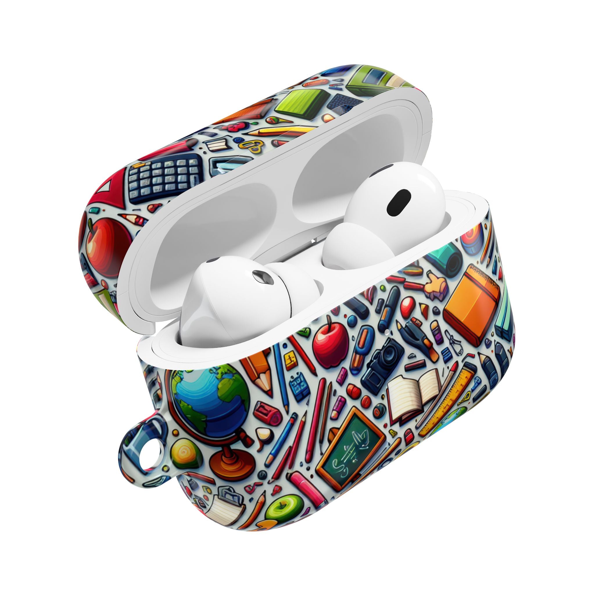 Colorful School Supplies AirPod Cases, Student Gift, Teacher Appreciation, Back to School, Fun Accessories, Personalized Tech Cover