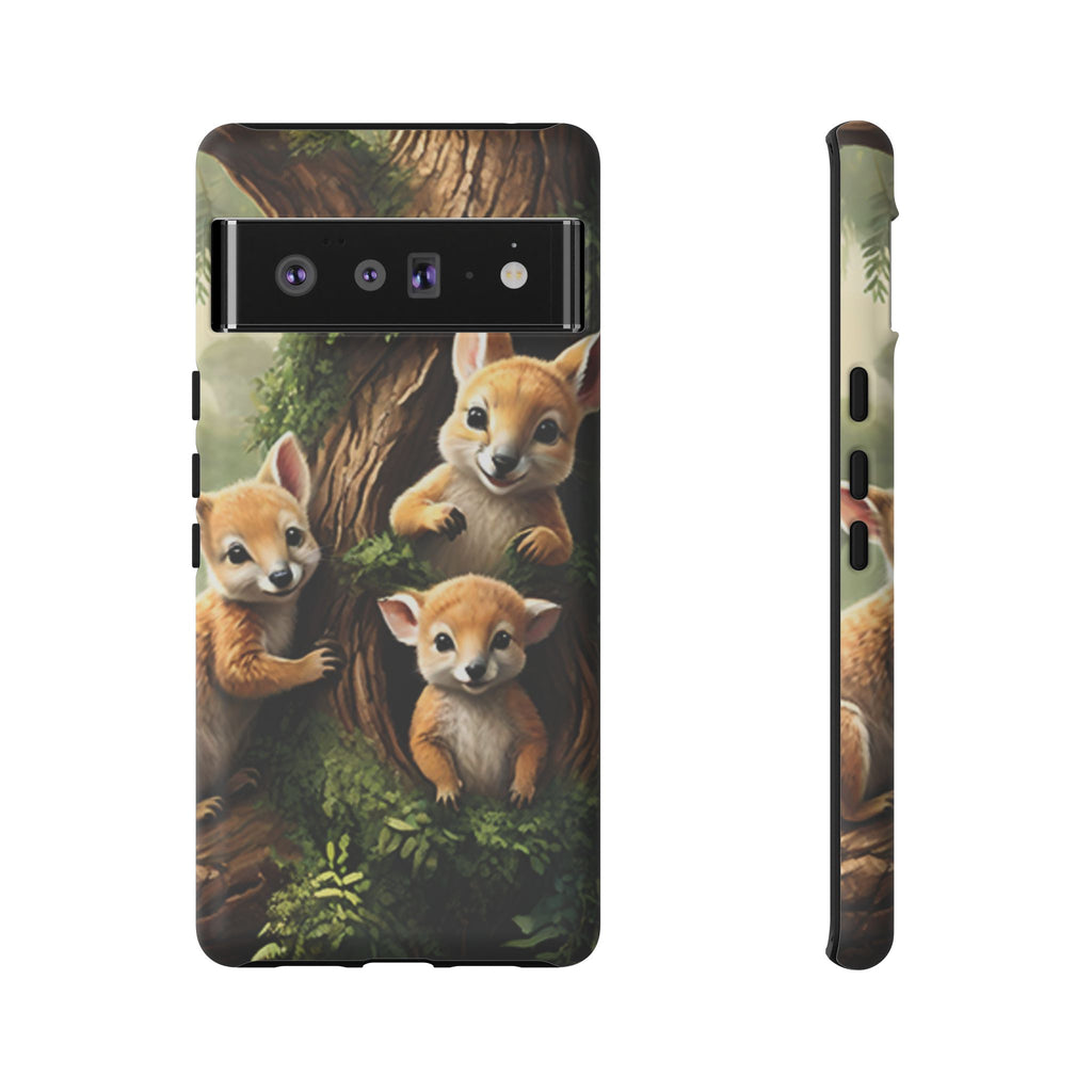 Étui de téléphone à imprimé bébé animal des bois