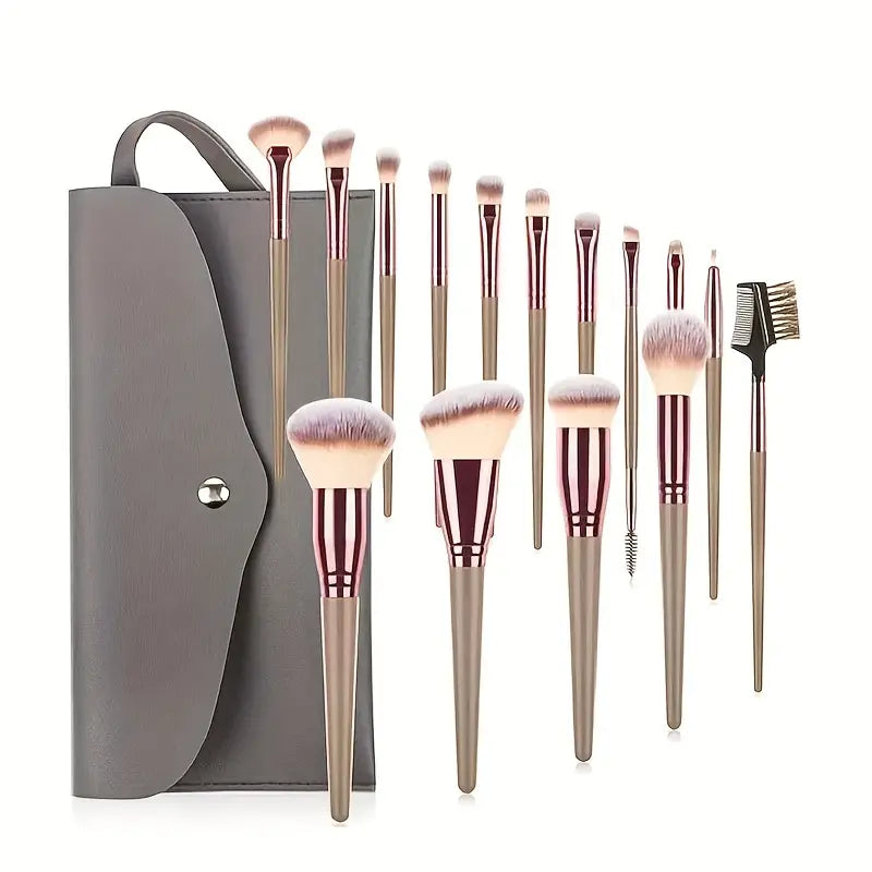 Professional 15-Piece Pro Brush Set for Flawless Makeup Artistry-0