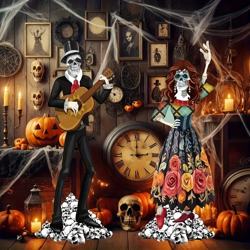 Halloween Skeleton Couple Yard Decor (2PCS)-4