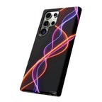 Coque de téléphone vibrante avec motif lumineux abstrait, coque artistique, accessoire technologique moderne, cadeau pour les passionnés de technologie, coque de téléphone personnalisée