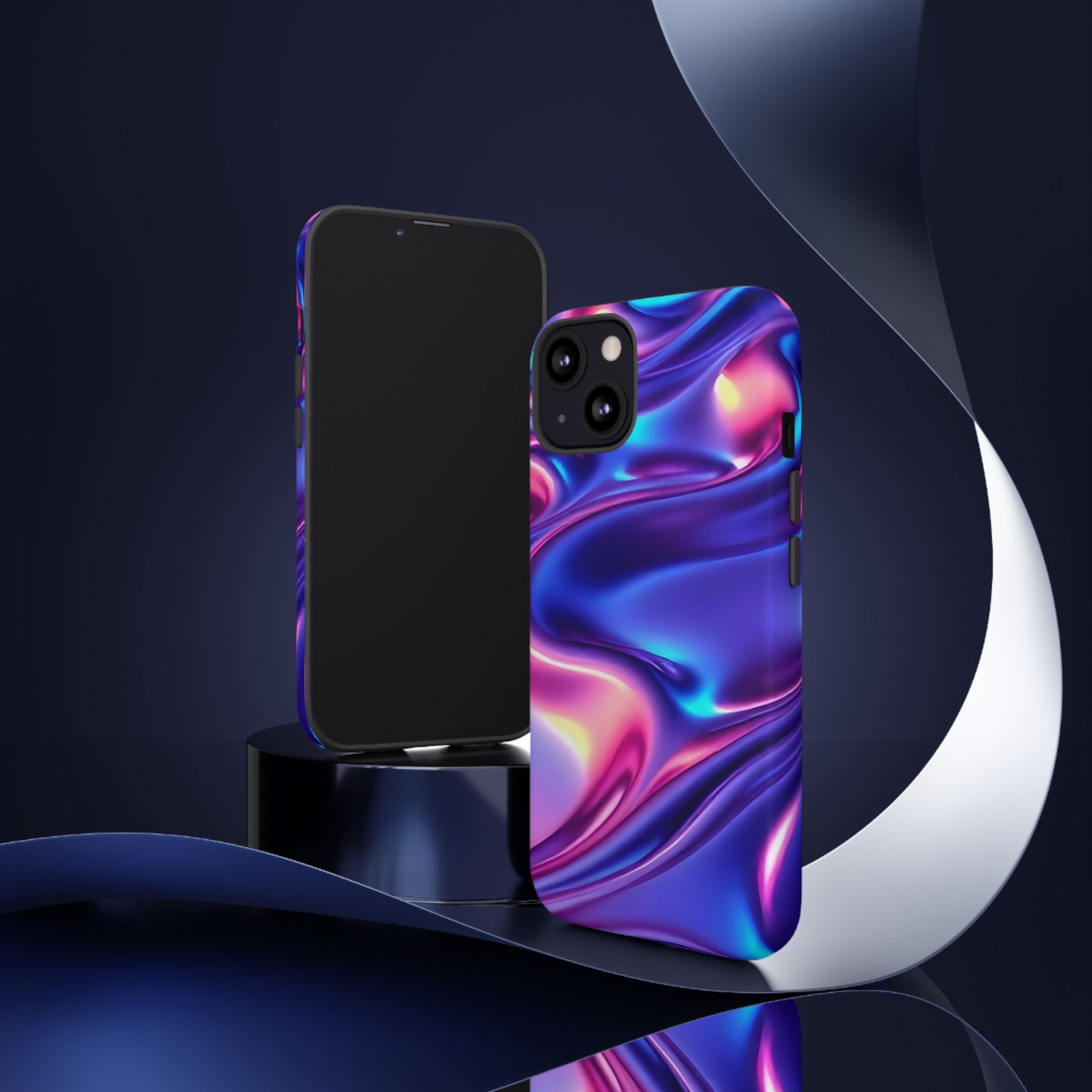 Vibrant Phone Case with Colorful Wave Design, Tough Phone Cover, Stylish Smartphone Case, Unique Gift for Her, Phone Accessories