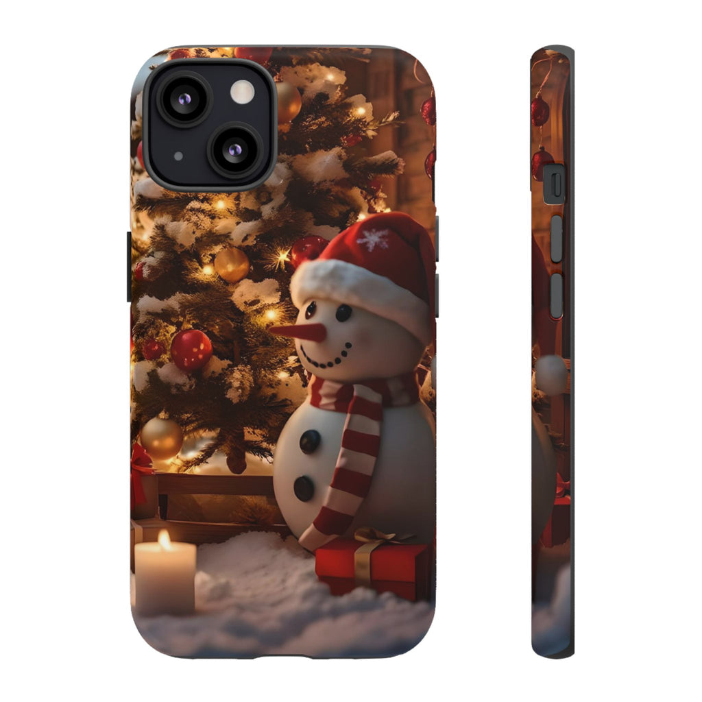 Coque de téléphone de Noël avec bonhomme de neige festif
