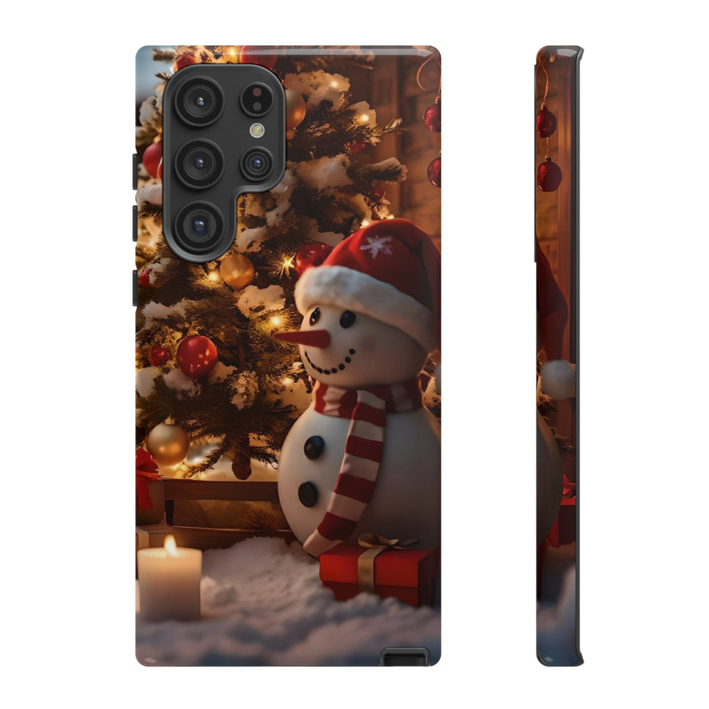 Coque de téléphone de Noël avec bonhomme de neige festif