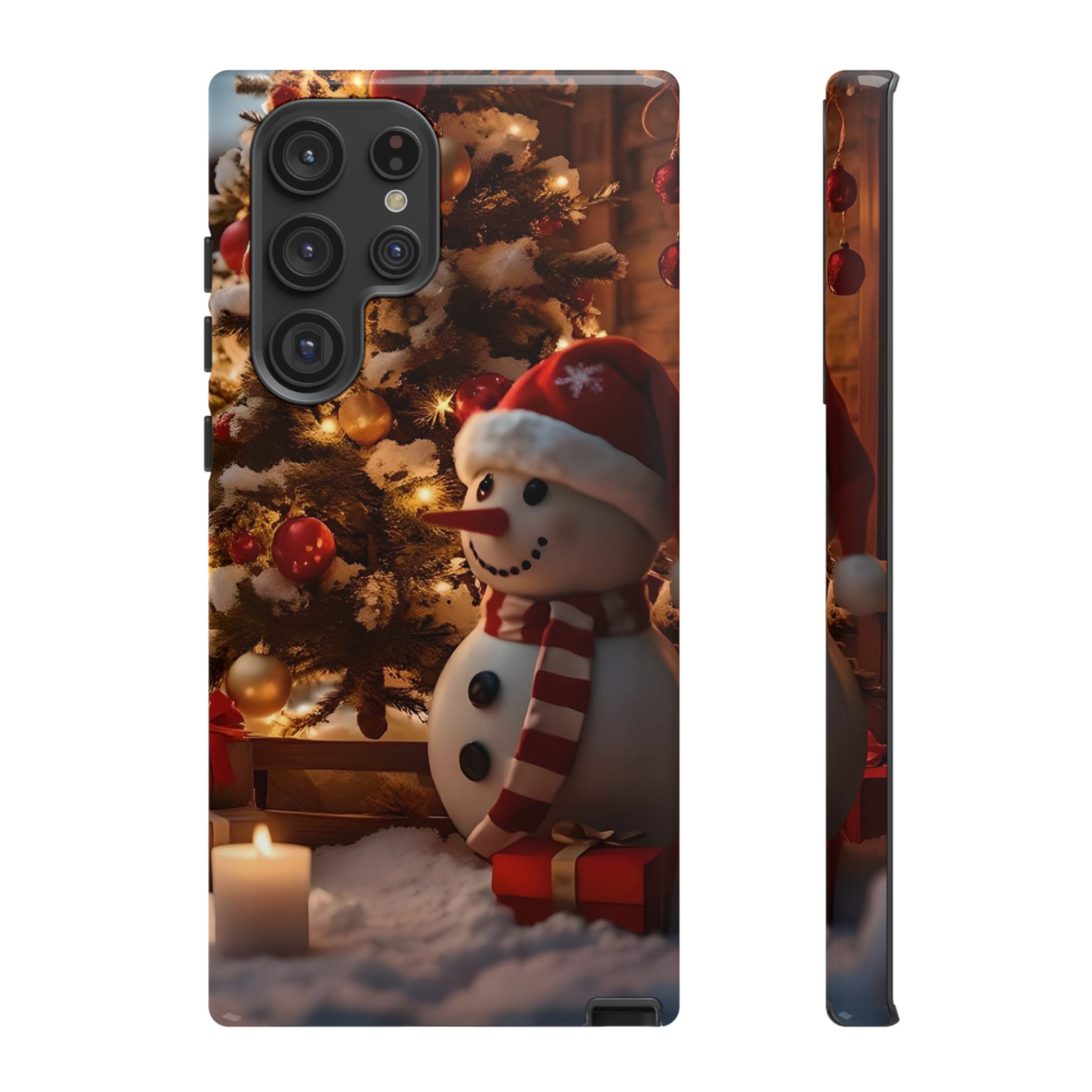 Christmas Snowman Phone Case, Tough Cases Cute Holiday Gift, Winter Aesthetic Phone Cover, Snowman Decor, Christmas Phone Accessories