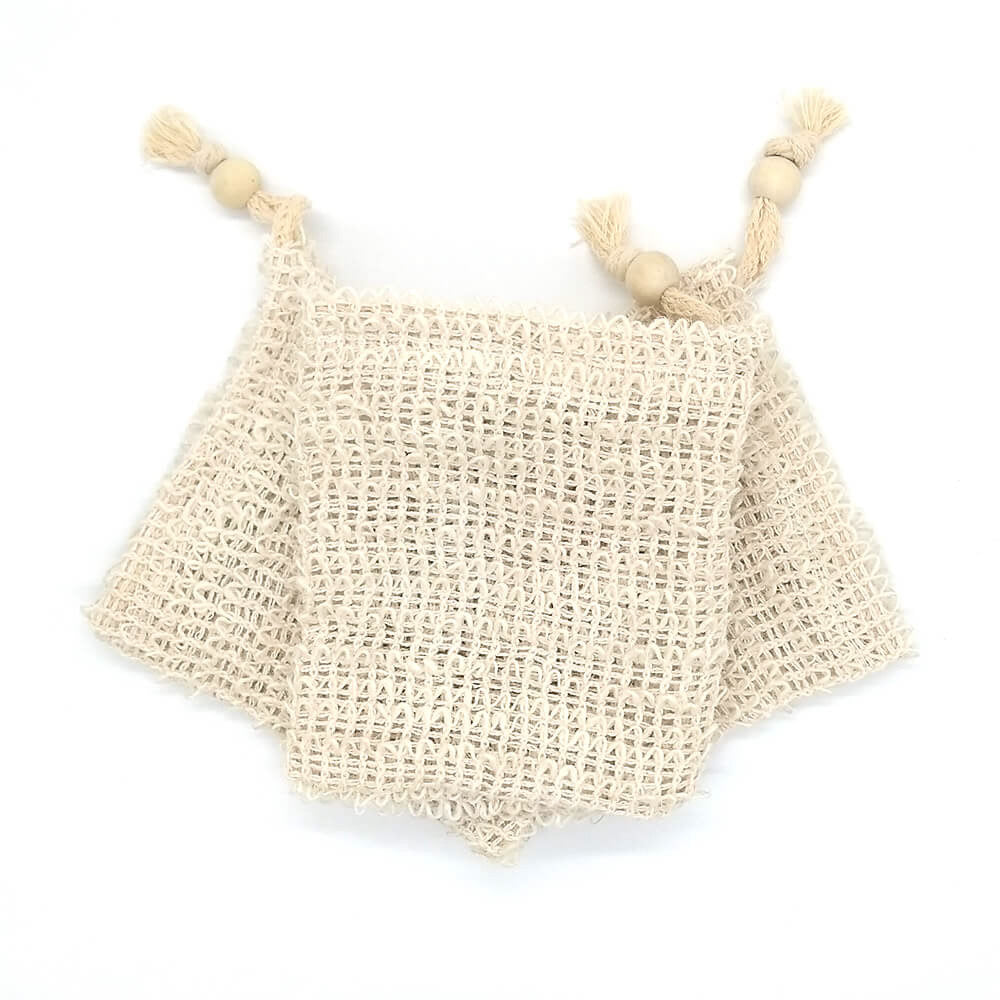 Nifty Natural Sisal Soup Pouch - Zero Waste Organic Soap Bag  -Plastic