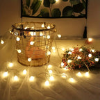 6m LED Ball Garland Fairy String Lights for Festive Decorations - Battery-Powered-3