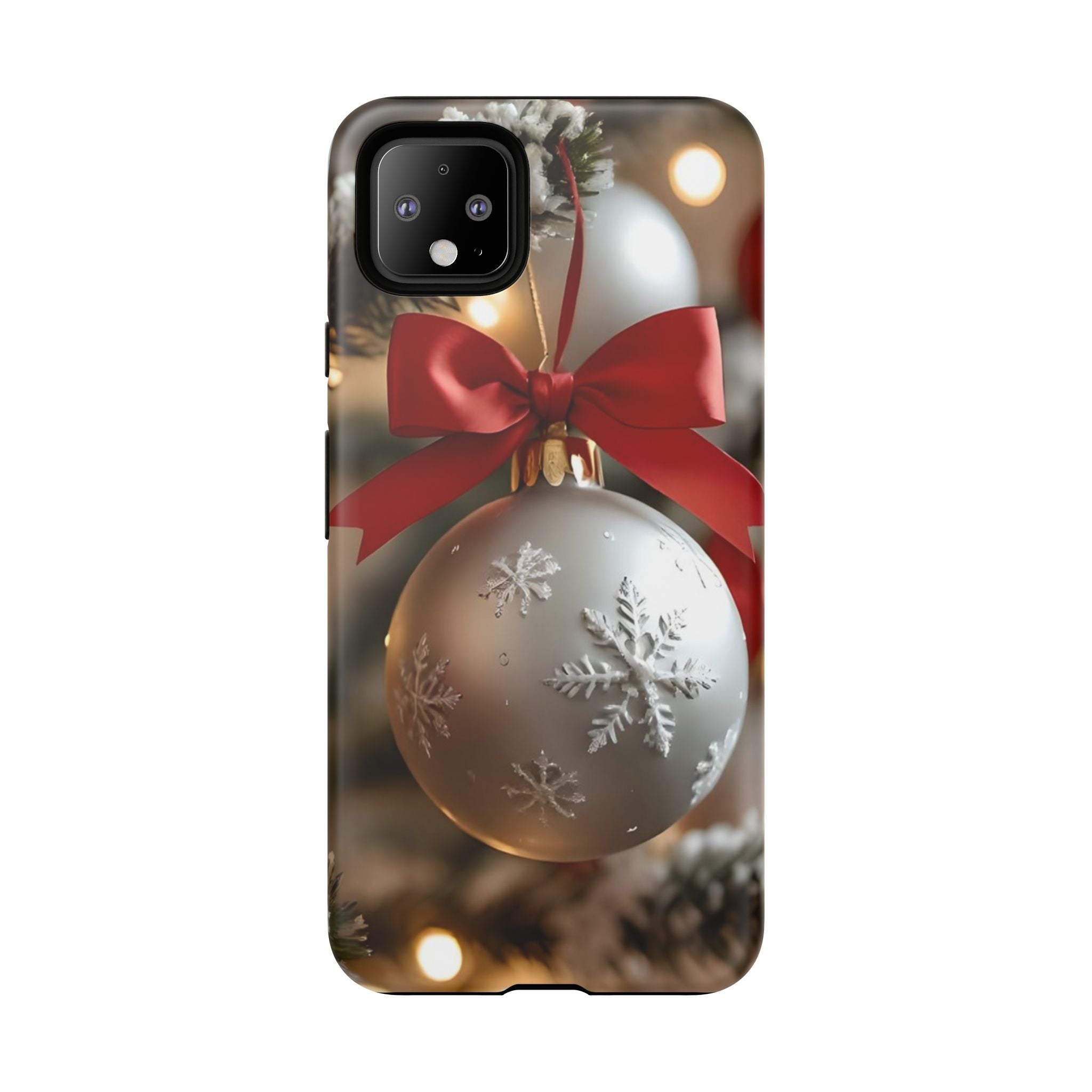 Christmas Phone Case with Seasonal Ornament Design