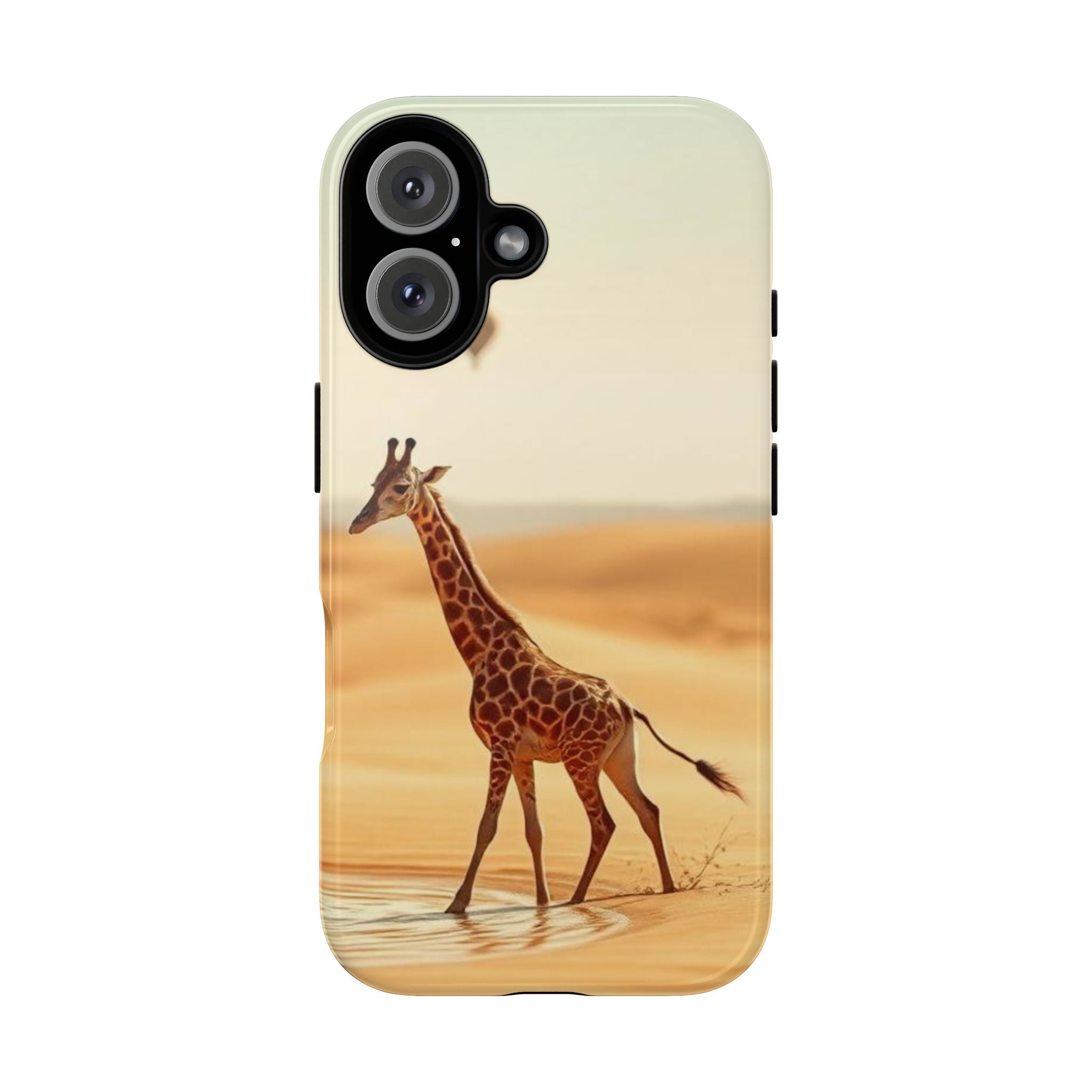 Giraffe Desert Scene, Phone Case