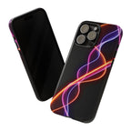 Coque de téléphone vibrante avec motif lumineux abstrait, coque artistique, accessoire technologique moderne, cadeau pour les passionnés de technologie, coque de téléphone personnalisée
