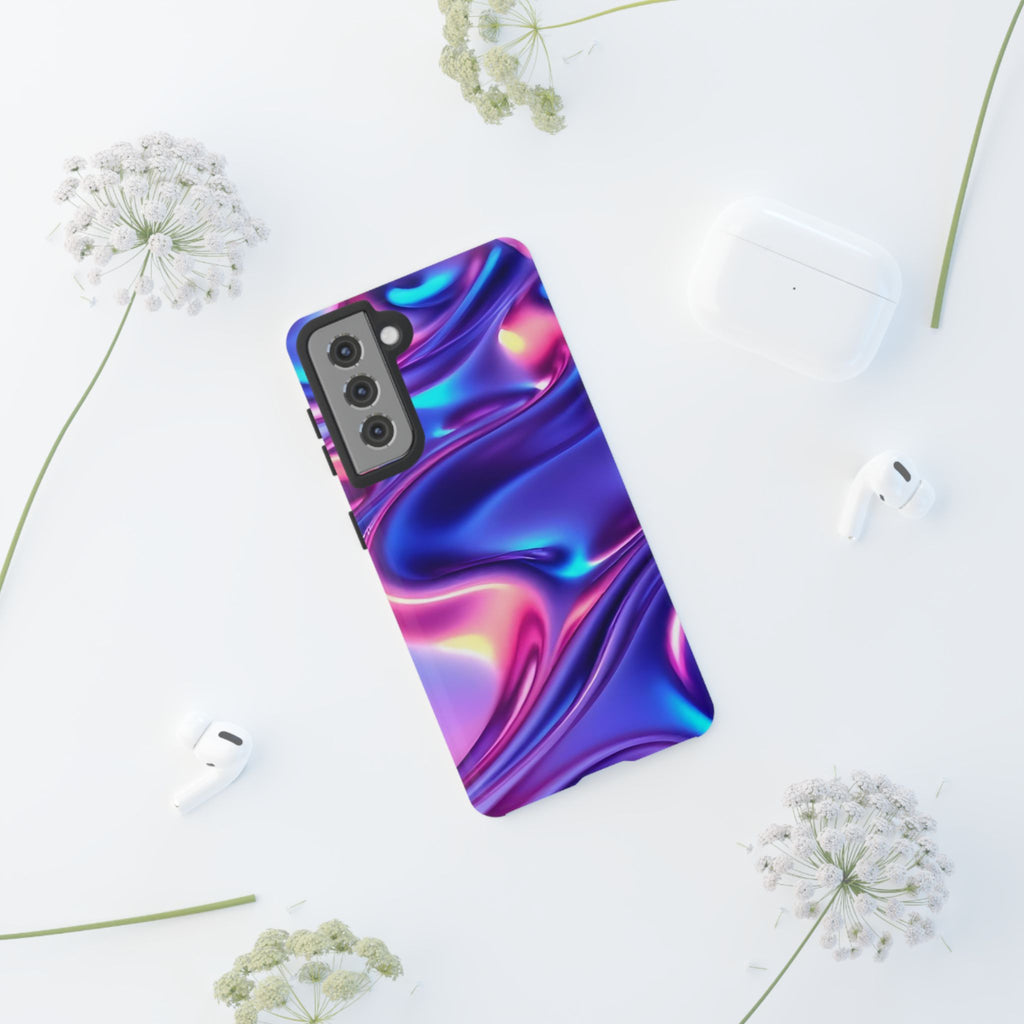 Vibrant Phone Case with Colorful Wave Design, Tough Phone Cover, Stylish Smartphone Case, Unique Gift for Her, Phone Accessories