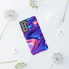 Coque de téléphone vibrante avec motif de vagues colorées, coque robuste et élégante, cadeau unique pour elle, accessoires de téléphone