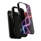 Neon Light Wave Abstract Glow, Phone Case