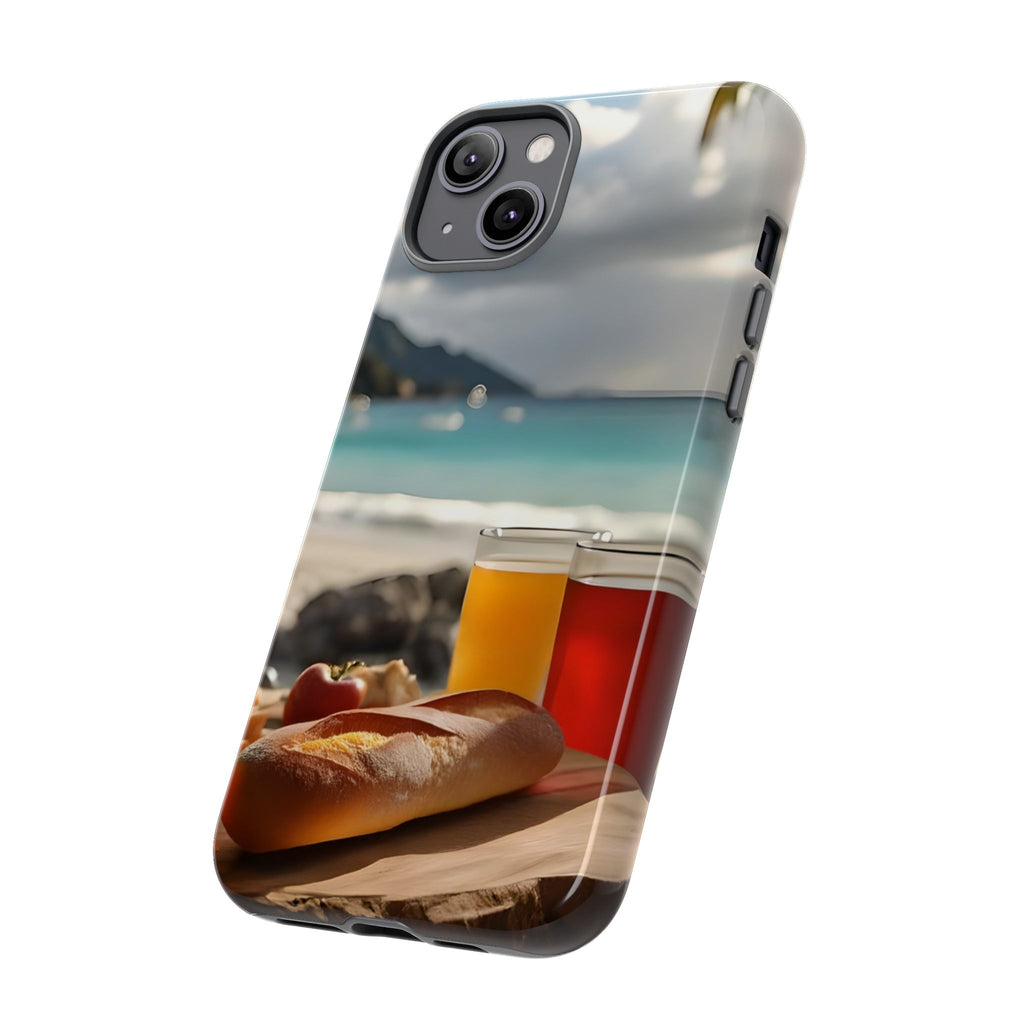 Tropical Beach Picnic View, Phone Case