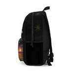 Stay Curious Quote and Scientist Art, Black Backpack