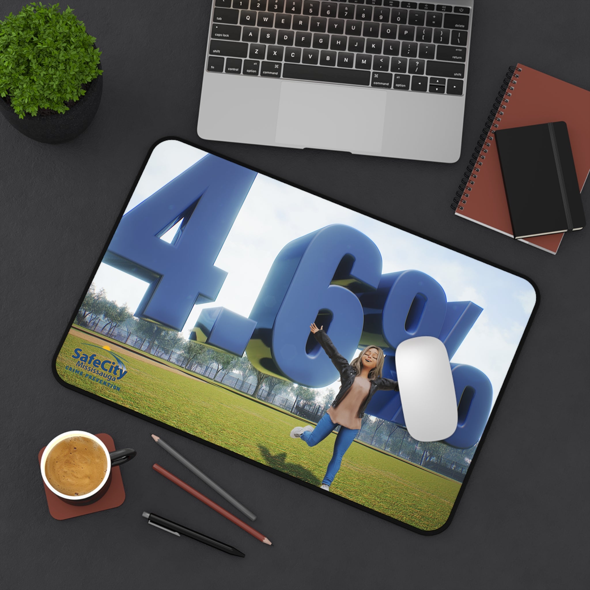 Inspirational Desk Mat with 4.6% Design - Motivational Workspace Decor