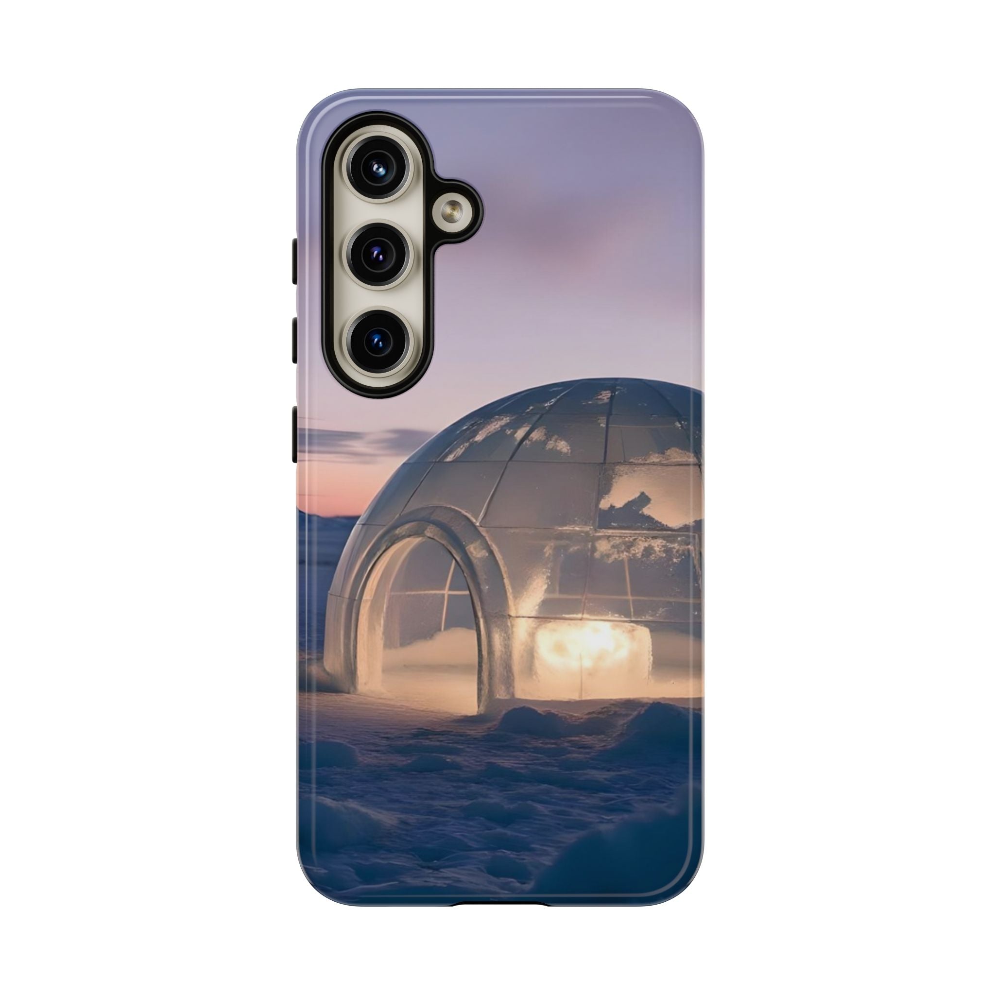 Stylish Phone Case with Igloo Design, Tough Cases for Outdoor Lovers, Unique Gift for Adventurers, Phone Cover for Winter, Protective Cases