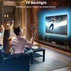 RGB TV LED Backlight Strip USB Powered, 24in-60in,Bluetooth APP