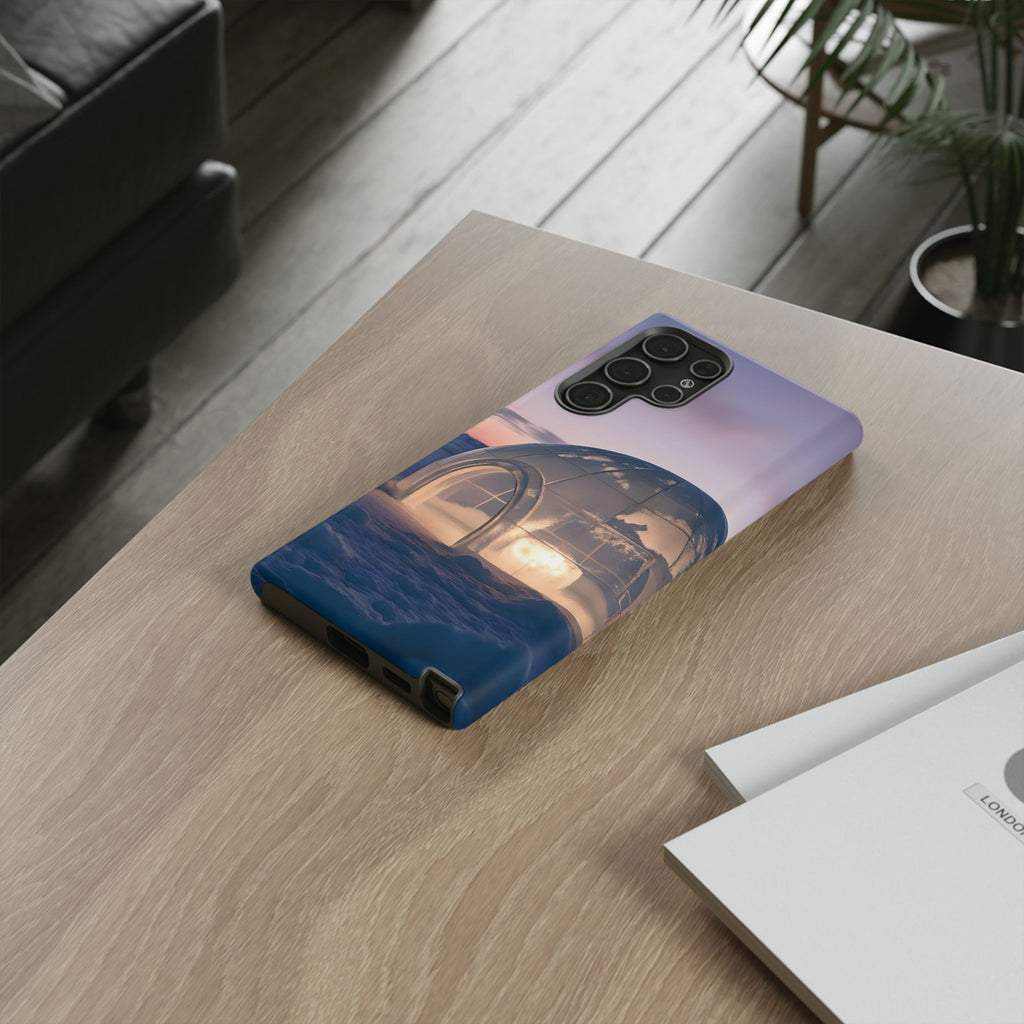 Arctic Igloo Twilight Snow Landscape, Phone Case