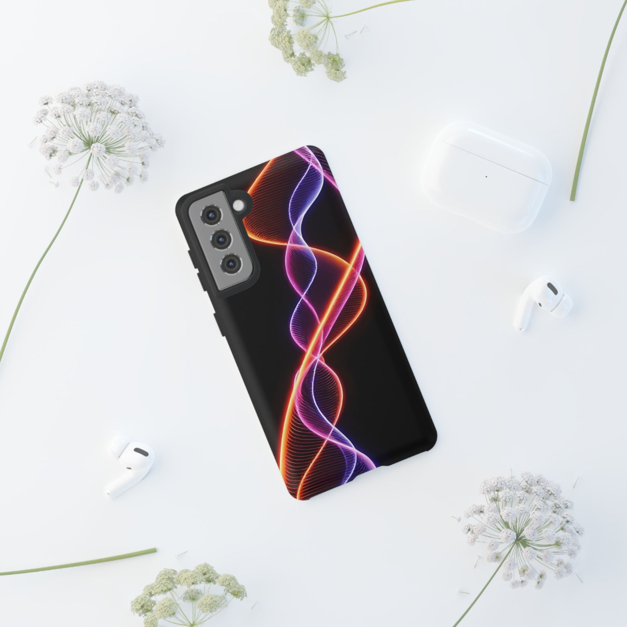 Vibrant Phone Case with Abstract Light Design, Artistic Phone Cover, Modern Tech Accessory, Gift for Tech Lovers, Personalized Phone Case