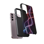 Neon Light Wave Abstract Glow, Phone Case